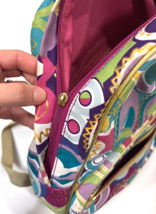 Coach Poppy Pop-C Limited Edition Graffiti Nylon Backpack Colorful Vintage